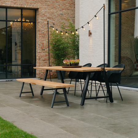 Vincent Sheppard Vincent Sheppard Matteo Bench Black - Sitzbank Schwarz, L: 195 cm 