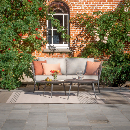 Vincent Sheppard Leo Lounge Sofa 2S Lava Quick Ship Set von Vincent Sheppard Savane Zink