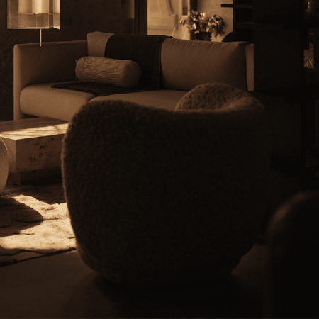 Ferm Living Loungesessel Rico Cilla von Ferm Living Taupe