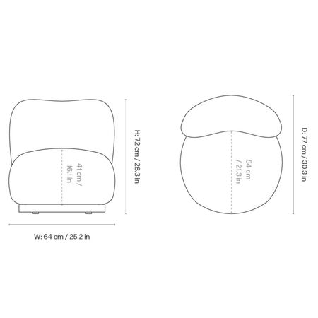 Ferm Living Rico Lounge Piccolo Cilla - Taupe Taupe