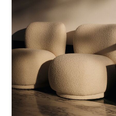 Ferm Living Rico Lounge Piccolo Nordic Bouclé - Off-white Offwhite