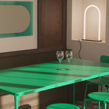 Petite Friture Rechteckiger Tisch Fromme von Petite Friture  Mint green-1