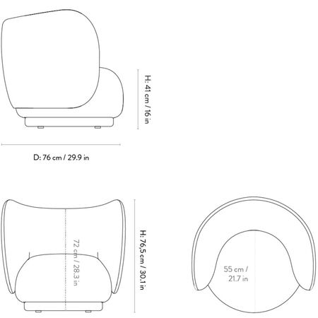 Lounge Chair Rico Swivel Devoré Velvet von Ferm Living