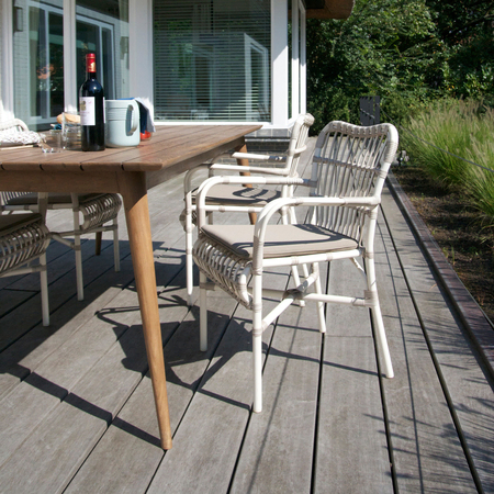 Vincent Sheppard Vincent Sheppard Lucy Dining Chair Off White Kunststoffgeflecht