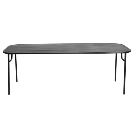 Petite Friture Rechteckiger Lamellen Tisch Week-End von Petite Friture  Large, Black