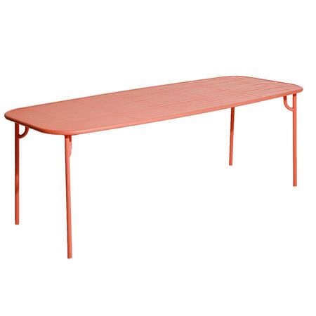 Petite Friture Rechteckiger Lamellen Tisch Week-End von Petite Friture  Large, Coral