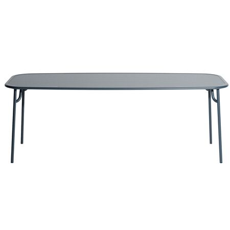 Petite Friture Rechteckiger Lamellen Tisch Week-End von Petite Friture  Large, Grey Blue