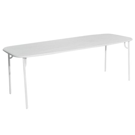 Petite Friture Rechteckiger Lamellen Tisch Week-End von Petite Friture  Large, Pearl grey