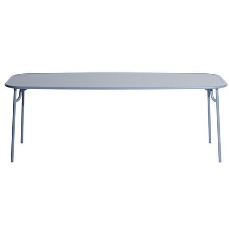 Petite Friture Rechteckiger Lamellen Tisch Week-End von Petite Friture  Large, Pigeon Blue