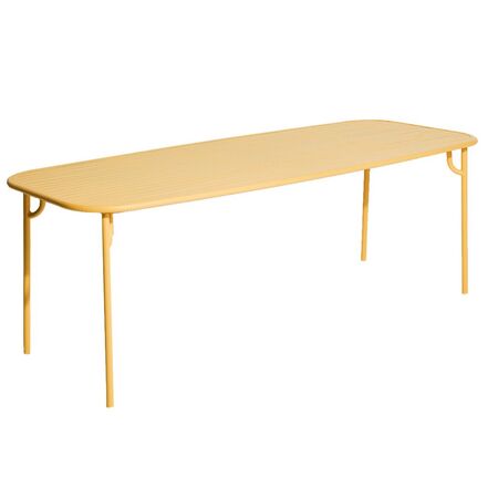 Petite Friture Rechteckiger Lamellen Tisch Week-End von Petite Friture  Large, Saffron