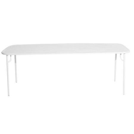 Petite Friture Rechteckiger Lamellen Tisch Week-End von Petite Friture  Large, White