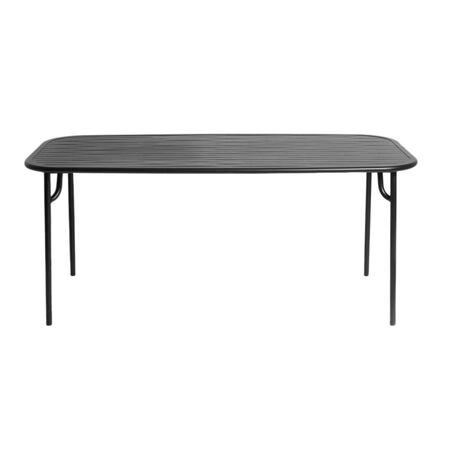 Petite Friture Rechteckiger Lamellen Tisch Week-End von Petite Friture  Medium , Black
