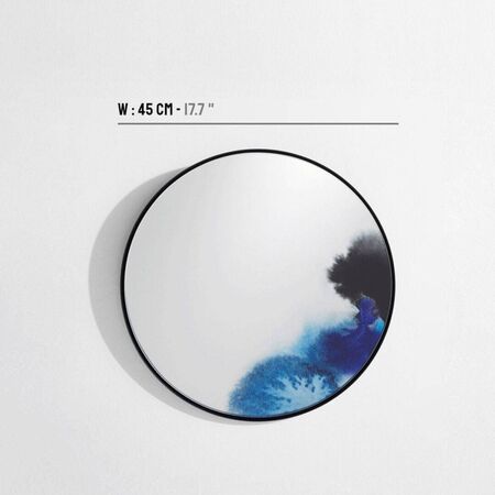 Petite Friture Wandspiegel Francis von Petite Friture Black / Blue-Purple, Small-1