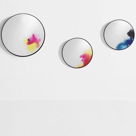 Petite Friture Wandspiegel Francis von Petite Friture Black / Pink, Extra Large-1