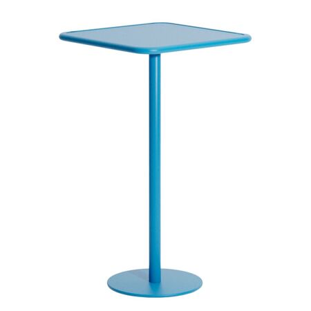 Petite Friture Hoher Quadratischer Tisch Week-end von Petite Friture Sky blue