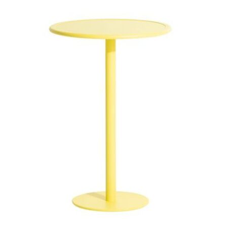Petite Friture Hoher Runder Tisch Week-end von Petite Friture Yellow