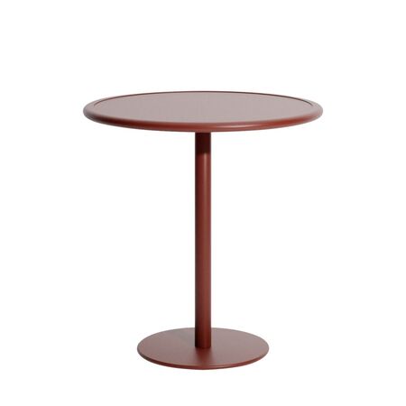 Petite Friture Esstisch Rund Week-end von Petite Friture  Brown red