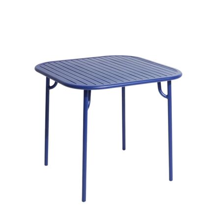 Petite Friture Quadratischer Lamellentisch Week-End von Petite Friture Blue