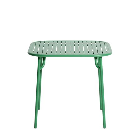 Petite Friture Quadratischer Lamellentisch Week-End von Petite Friture Mint green