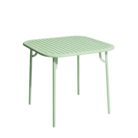Petite Friture Quadratischer Lamellentisch Week-End von Petite Friture Pastel green
