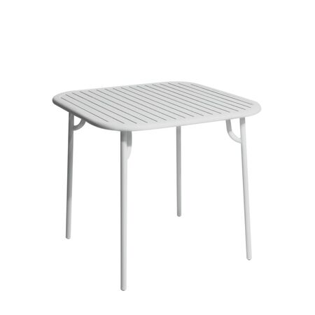 Petite Friture Quadratischer Lamellentisch Week-End von Petite Friture Pearl grey