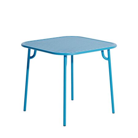 Petite Friture Quadratischer Lamellentisch Week-End von Petite Friture Sky blue