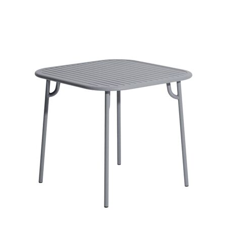 Petite Friture Quadratischer Lamellentisch Week-End von Petite Friture Stone grey