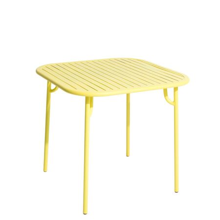 Petite Friture Quadratischer Lamellentisch Week-End von Petite Friture Yellow