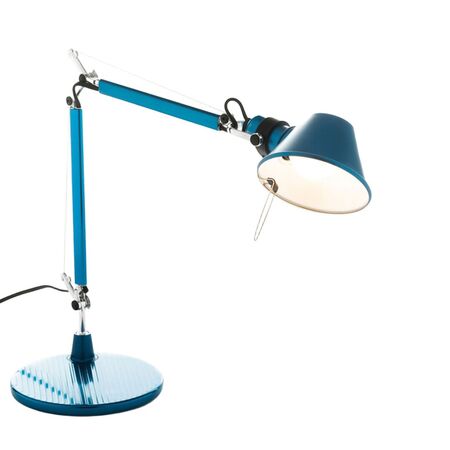 Artemide Tischleuchte Tolomeo Micro mit Fuß von Artemide Blau