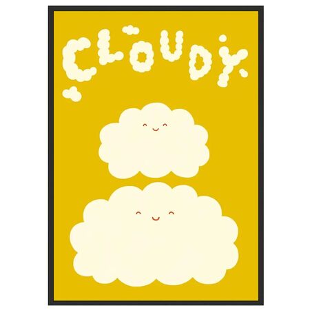 Gemälde Cloudy von Paper Collective