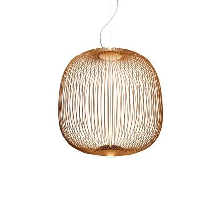 Foscarini  Pendelleuchte Spokes 2 von Foscarini Bluetooth - Casambi App, Kupfer, Klein