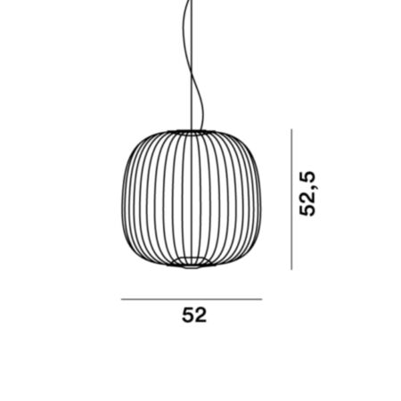 Foscarini  Pendelleuchte Spokes 2 von Foscarini Bluetooth - Casambi App, Graphit, Mittel-1