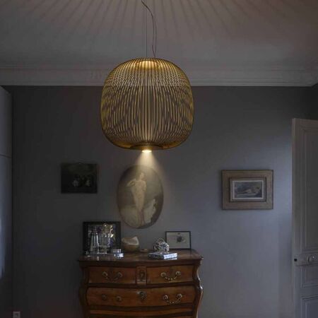 Foscarini  Pendelleuchte Spokes 2 von Foscarini Bluetooth - Casambi App, Gold, Mittel-2