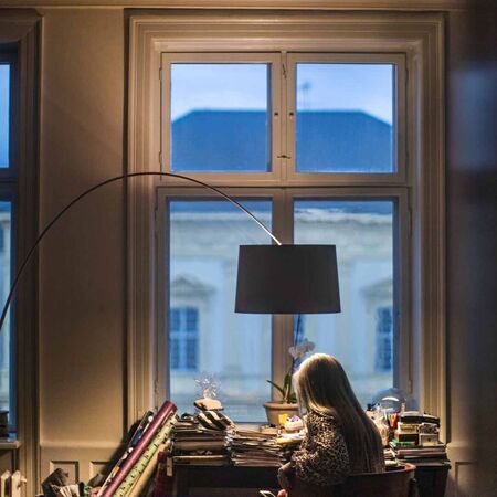 Foscarini Stehleuchte Twiggy LED von Foscarini Bluetooth - Casambi App, Grau -1