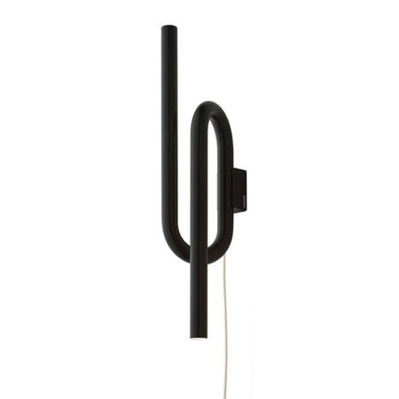 Foscarini Wandleuchte Tobia mit Stecker von Foscarini Schwarz