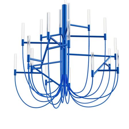 Foscarini Pendelleuchte Allumette von Foscarini Blau, L