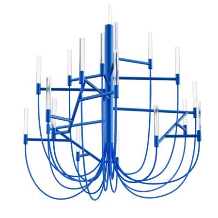 Foscarini Pendelleuchte Allumette von Foscarini Blau,  L / h. 10 m - Kabel