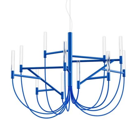 Foscarini Pendelleuchte Allumette von Foscarini Blau, M / h. 10 m - Kabel