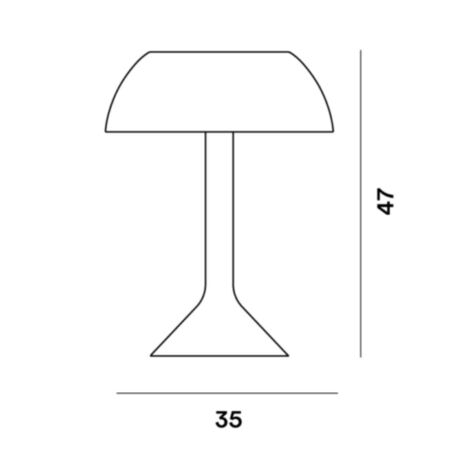 Foscarini Tischleuchte Chapeaux P von Foscarini Weiss-1