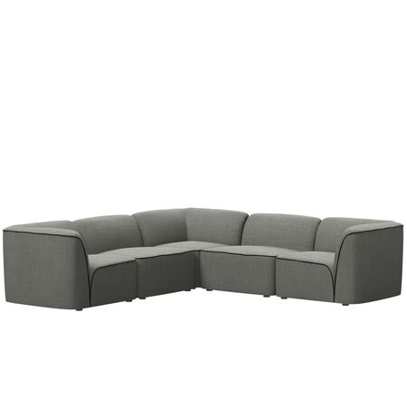 Woud Sectional Sofa 3 Flora von Woud Dark grey 133 - Remix 3