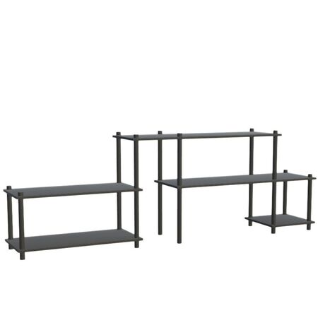 Woud Shelving System 8 Elevate von Woud Schwarz Eiche lackiert