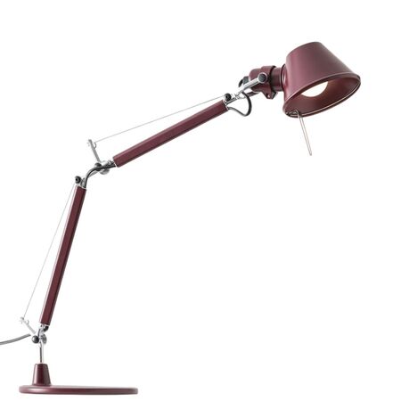 Artemide Tischleuchte Tolomeo Micro mit Fuß von Artemide Rubinrot