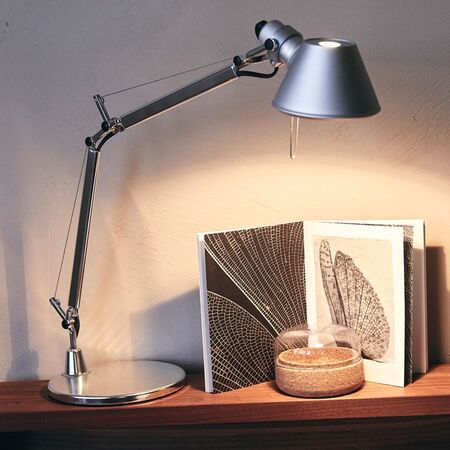 Artemide Tolomeo Micro LED mit Fuss von Artemide Hellblau-1