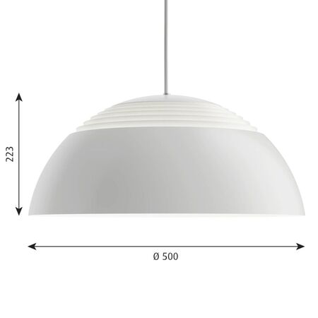 Louis Poulsen Pendelleuchte Royal von Louis Polsen Ø: 50 cm, DALI, Weiss, 2700K-1