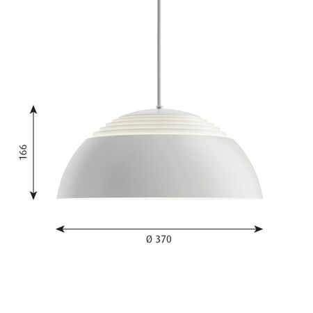 Louis Poulsen Pendelleuchte Royal von Louis Polsen Ø: 37 cm, DALI, Weiss, 2700K-1