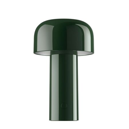 Flos Tischleuchte Bellhop Unplugged von Flos Grün Glänzendes