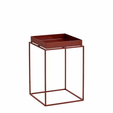 HAY Living Tray Table Chocolate Hochglanz, B: 30 cm / T: 30 cm / H: 44 cm