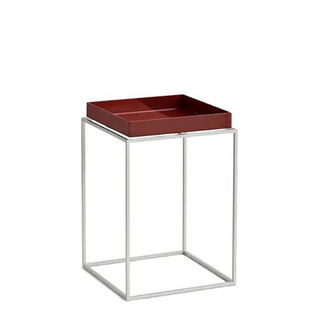 HAY Living Tray Table Chocolate silikonbeschichtet, B: 30 cm / T: 30 cm / H: 44 cm