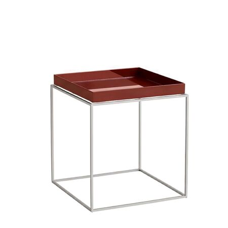 HAY Living Tray Table Chocolate silikonbeschichtet, B: 40 cm / T: 40 cm / H: 44 cm 