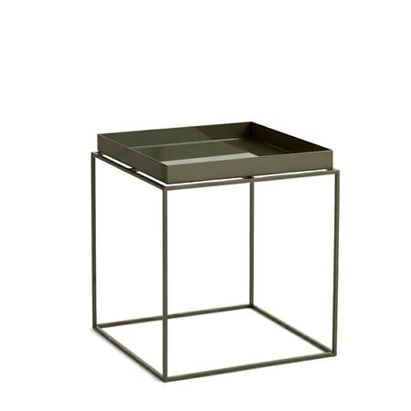 HAY Living Tray Table Olivgrün, B: 40 cm / T: 40 cm / H: 44 cm 